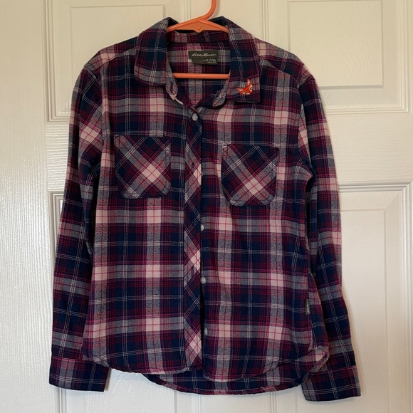 Eddie Bauer Multicolor Plaid Button-Up Shirt - Picture 1 of 3